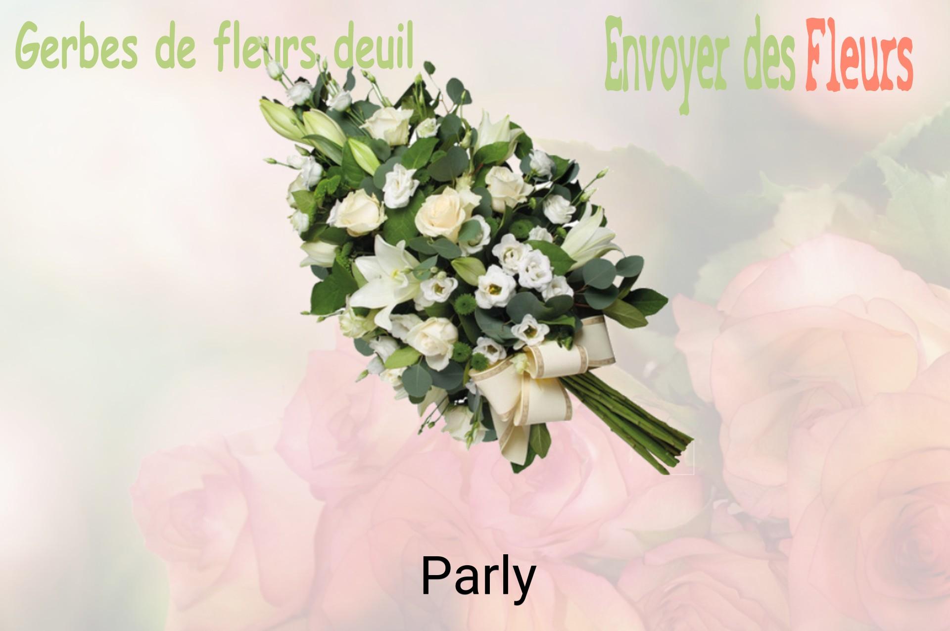 Gerbe de fleurs de deuil livrée à Parly